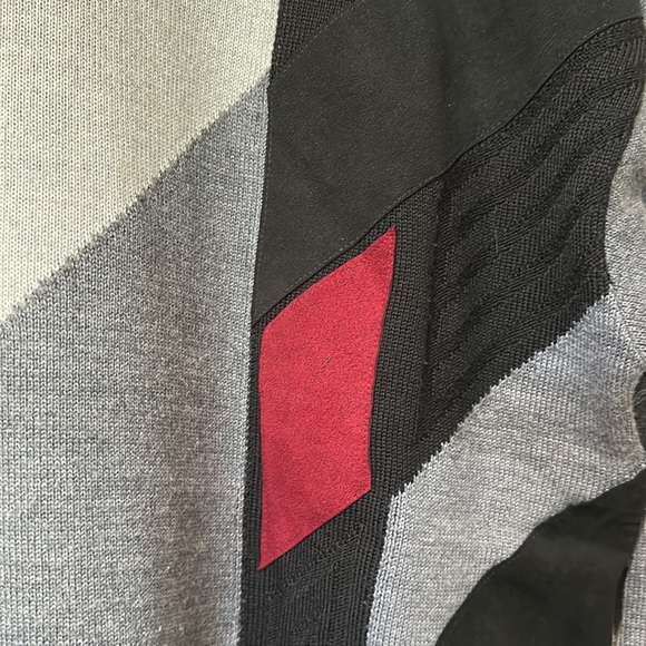 Merino wool and acrylic gray and black long sleeve sweater size Medium - Picture 2 of 5